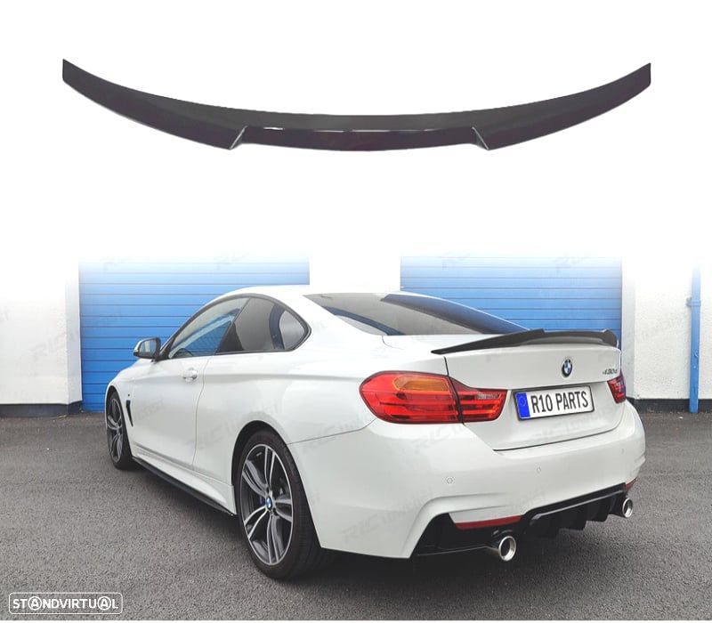 SPOILER BMW F32 COUPÉ 13-20 LOOK M4 PRETO BRILHANTE - 1