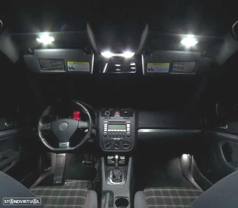 KIT COMPLETO 19 LAMPADAS LED INTERIOR PARA VOLKSWAGEN VW RABBIT GTI GOLF 5 MK5 L 06-09 - 2