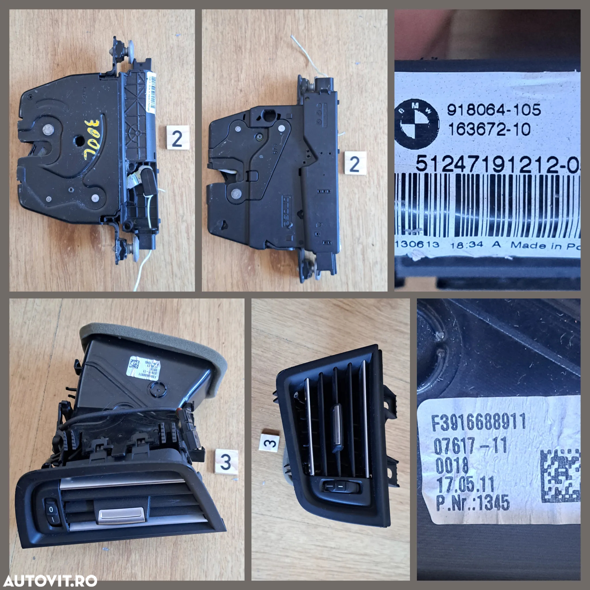 Centura dreapta fata incuietoare portbagaj grila aer conditionat stg dr fata panou comenzi geamuri DSC aer conditionat modul senzor portbagaj BMW F Mini cooper R50 R52 R53 - 3