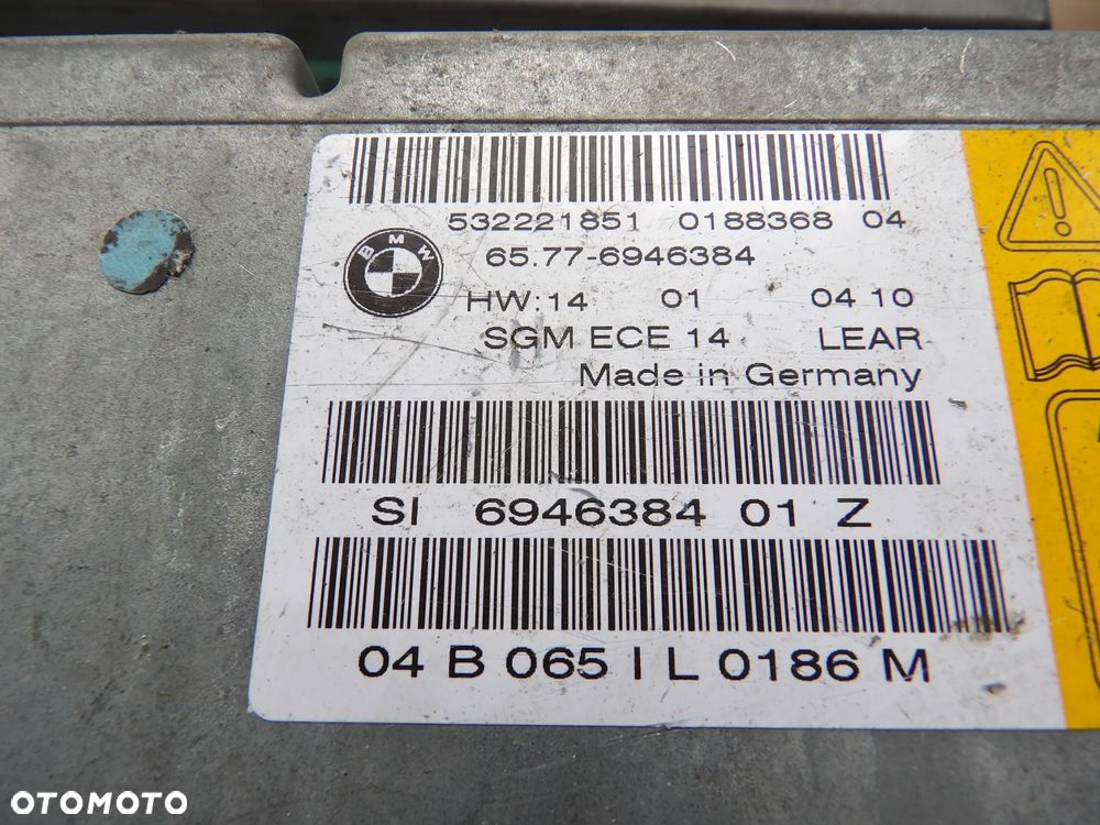 BMW - E60,E61 - MODUŁ , STEROWNIK PODUSZEK POWIETRZNYCH - AIRBAG - 6946384 - 2