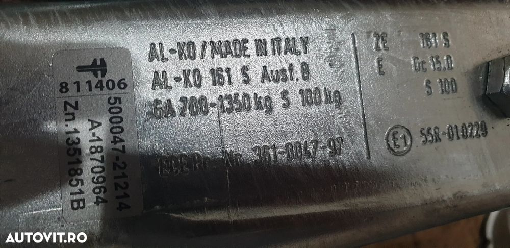161S ALKO Sistem de franare 1350 kg, protap in V, frana inertiala - 3