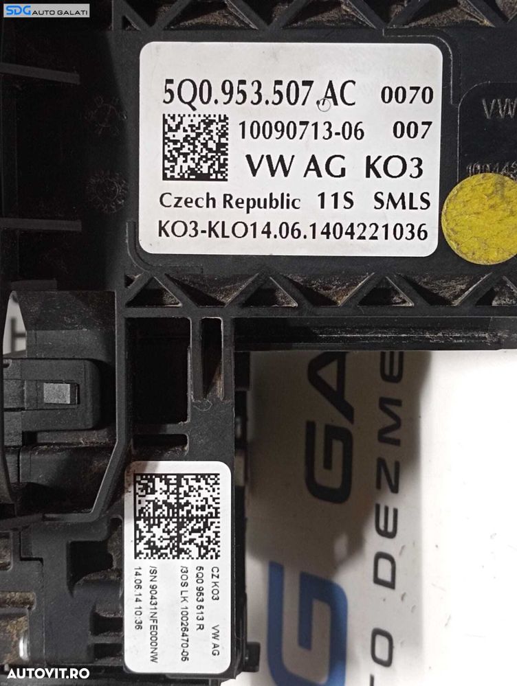 Ansamblu Maneta Manete Semnalizare Faza Lunga Scurta Stergatoare Volkswagen Golf 7 2013 - 2017 Cod 5Q0953507AC [M4548] - 6