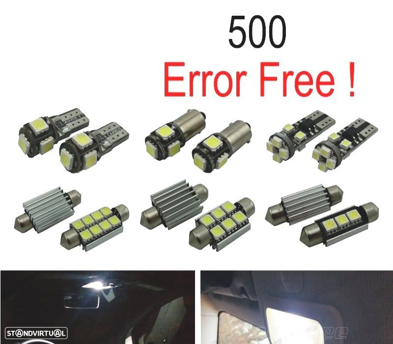KIT COMPLETO 7 LAMPADAS LED INTERIOR PARA FIAT 500 07-17 - 1