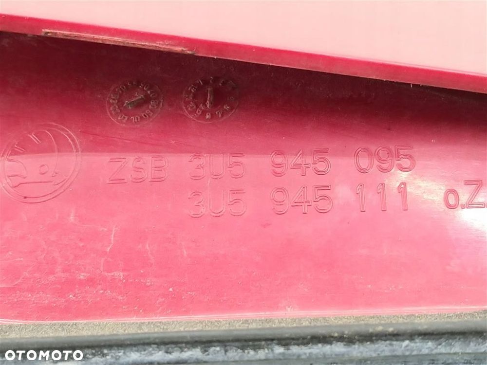 Lampa lewa tylna tył Skoda Superb I 2001-2006 PRZED LIFT SEDAN 3U5945095 - 6