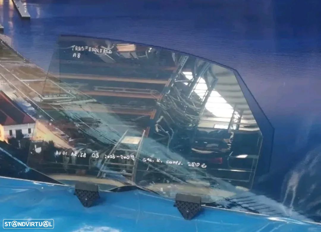 Vidro da porta traseira esquerda originais duplo para Audi A8 d3 4e0 2003+ (2x no estoque) - 1