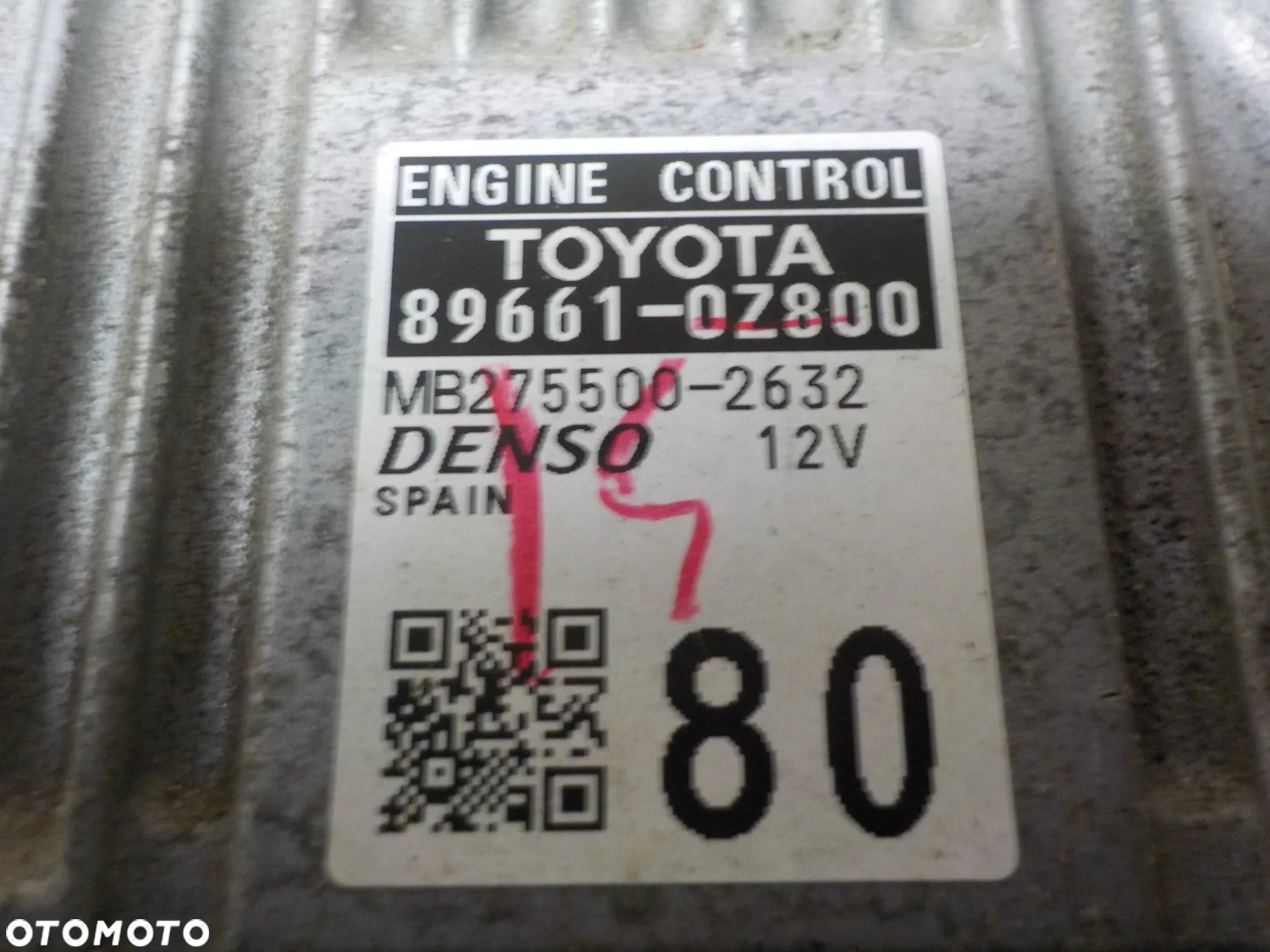 TOYOTA AURIS II 1.33 B STEROWNIK KOMPUTER SILNIKA 89661-0Z800 - 2