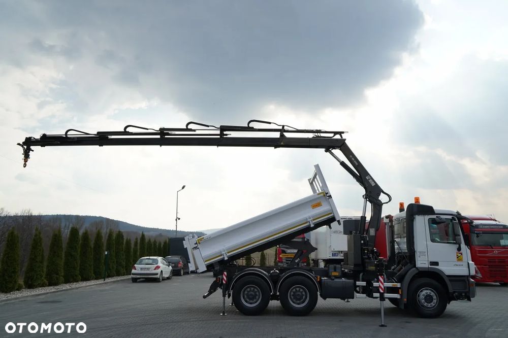 Mercedes-Benz ACTROS  2644 / 6X4 / WYWROTKA / 2X HYDROBURTA  / + HDS HIAB 166 ES-5  / PILOT /  ROTATOR / EPS + SPRZĘGŁO / EURO 5 - 5
