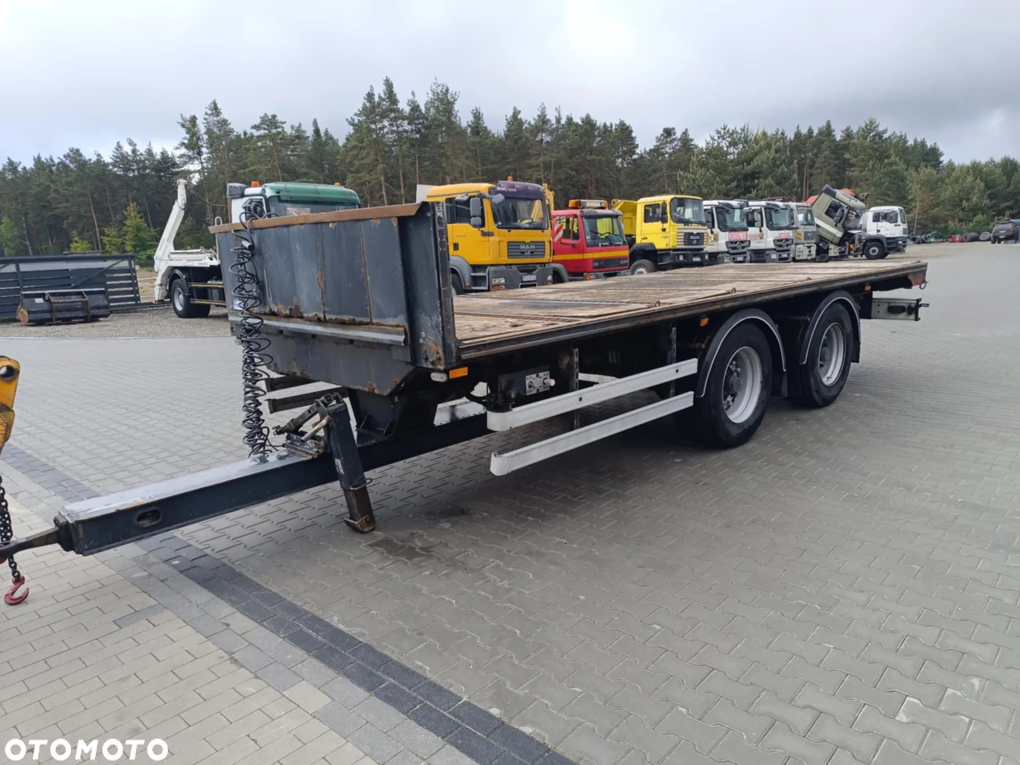 Schmitz Cargobull tandem 2 osie 2007 rok BPW dolny zaczep 6,9 dł platforma - 2