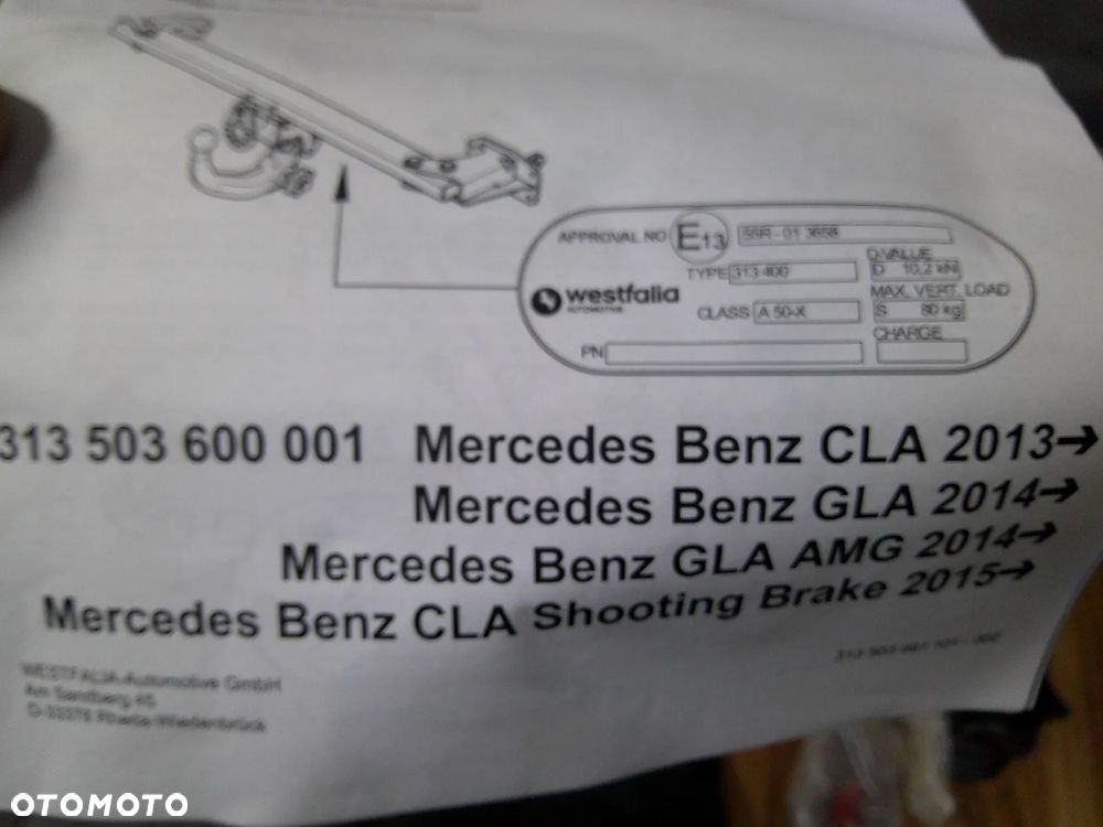 mercedes cla 117 gla 13r- hak holowniczy nowy automat westfalia - 3