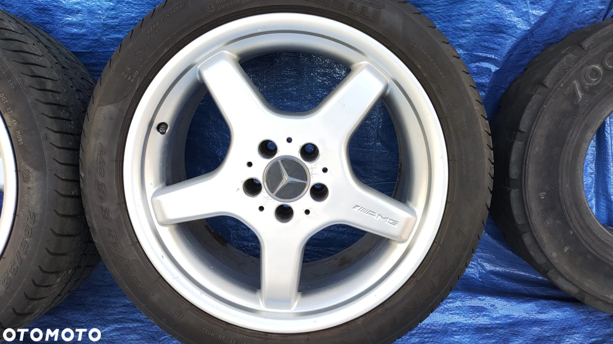 FELGI ALUMINIOWE ALUFELGI OPONY KOŁA 8.5J 9.5J 18 AMG ORYGINAŁ A2304012002 A2304012102 MERCEDES SL R230 W230 - 9