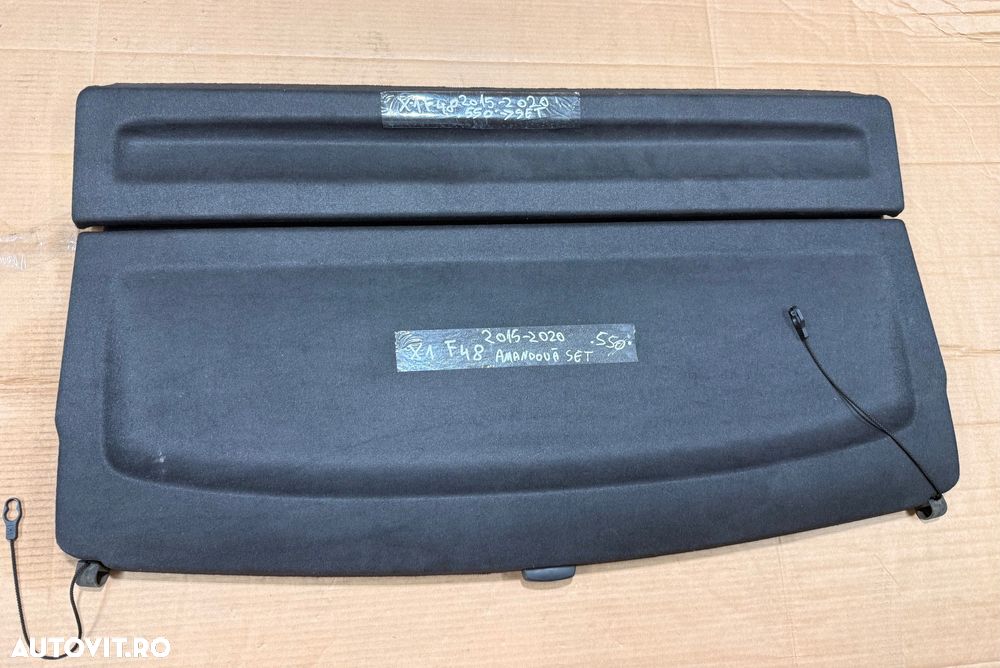 Set polita portbagaj BMW X1 F48 an 2015-2020 din 2 bucati - 1