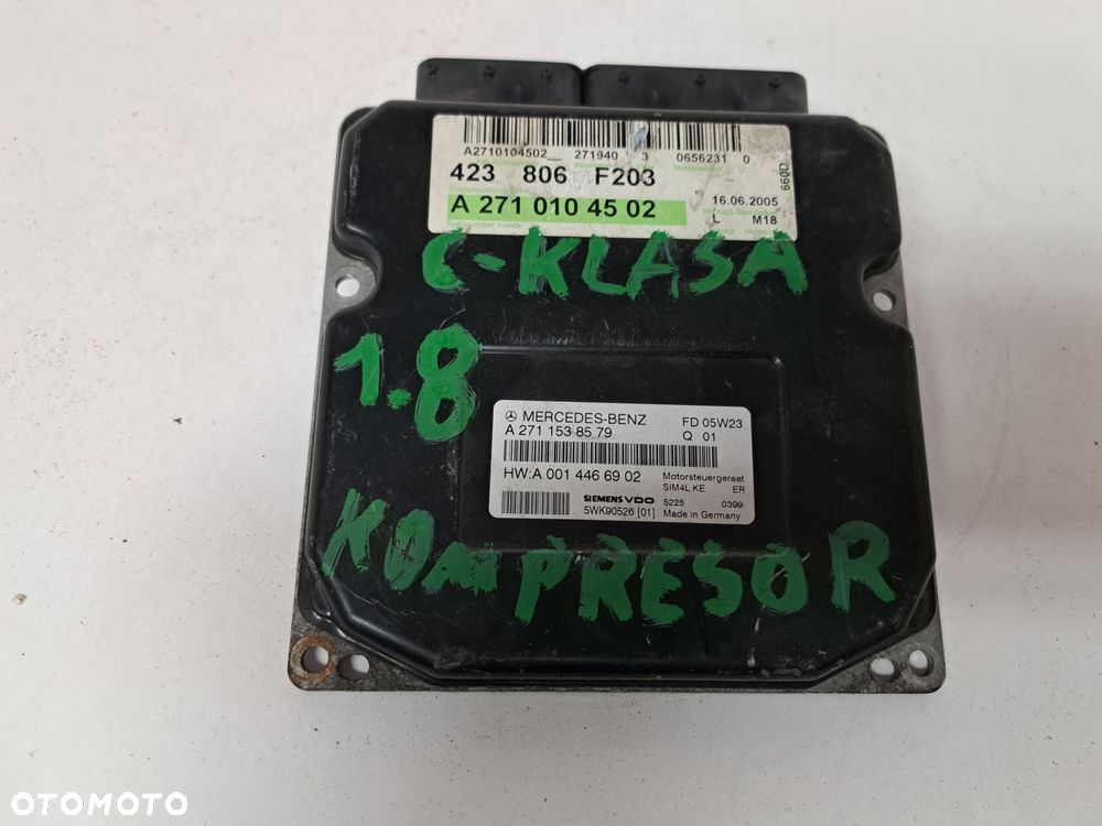 MERCEDES MB C-KLASA 1.8 KOMPRESOR KOMPUTER  STEROWNIK  SILNIKA A271 010 45 02 - 3