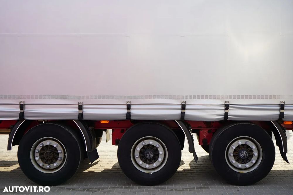 Fliegl MEGA CORTINĂ / REMORCA DIN OȚEL - 7 M / ACOPERIȘ CULISANT / PLATĂ JOSĂ - 28