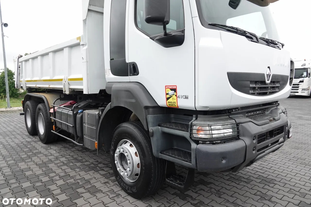 Renault KERAX 410 / 6x4 / WYWROTKA 3- STRONNA  / 2X  HYDROBURTA / HYDROKLAPA / BORDMATIC / MANUAL / SPROWADZONA - 12