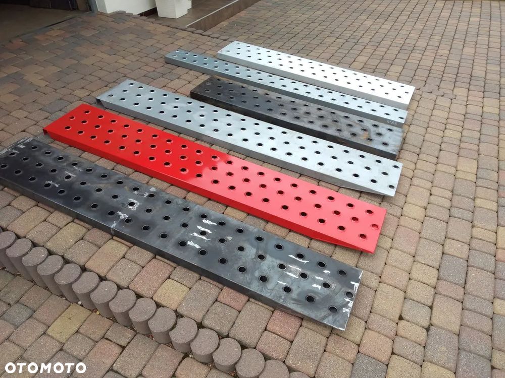TRAPY WJAZDOWE PODJAZDY NAJAZDY STALOWE szerokość 180-500mm Motocyklowe koparki kosiarki wózki inwalidzkie komponenty do budowy trap blacha rynna zawieszki płetwa ceownik - 4