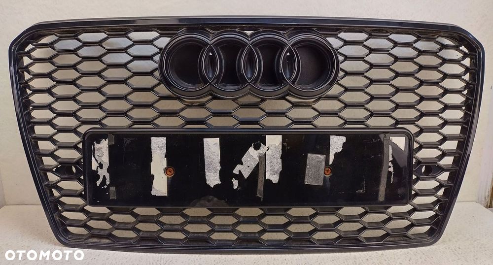 AUDI A7 C7 10-14 S-LINE GRILL ATRAPA ZDERZAKA CZARNY POŁYSK WZÓR RS7 - 8