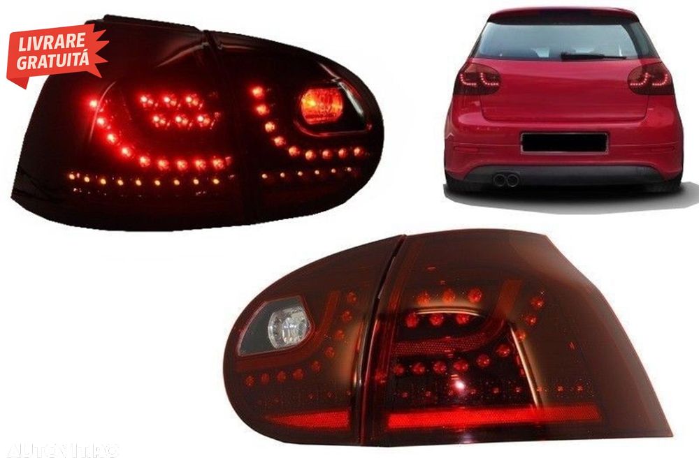 Stopuri LED VW Golf V 5 (2004-2009) Rosu Inchis- livrare gratuita - 9