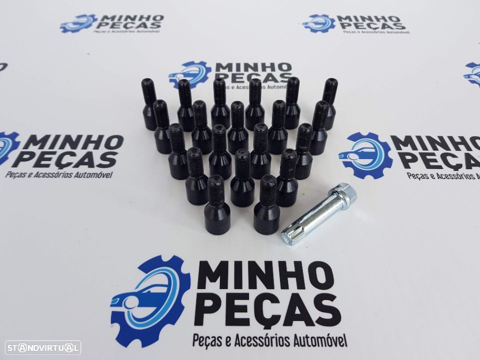 Pernos Aperto Interior Curtos Pretos M12x1.50 - 1
