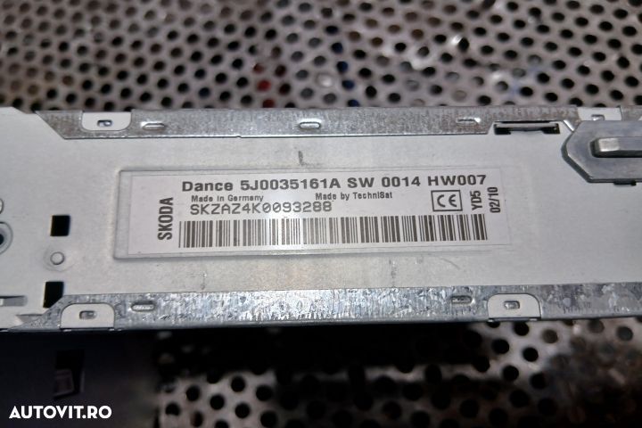 RADIO CD 5J0035161A 5J0035161A Skoda Fabia 5J [2007 - 2010] Hatchback - 4