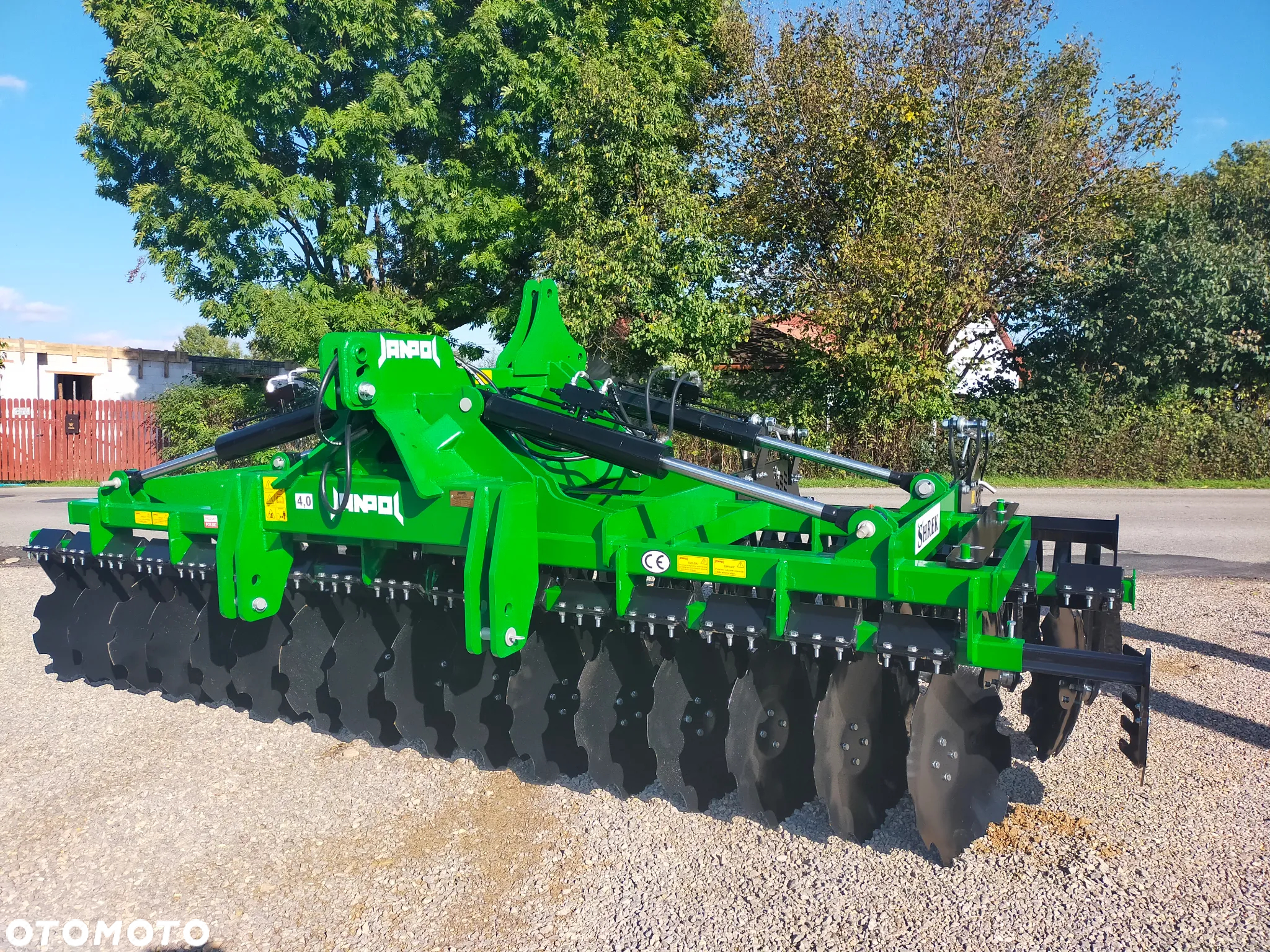 brona talerzowa hydrauliczna JANPOL SHREK 5m 560 talerz daszek 600 HIT - 12