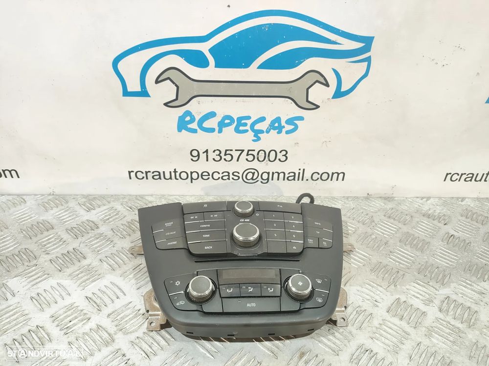 DISPLAY SOFAGEM CHAUFFAGE AR CONDICIONADO AC CLIMATRONIC PAINEL CONTROLO RADIO AUTORADIO OPEL INSIGNIA A G09 GM13321292 GM13273095 - 2