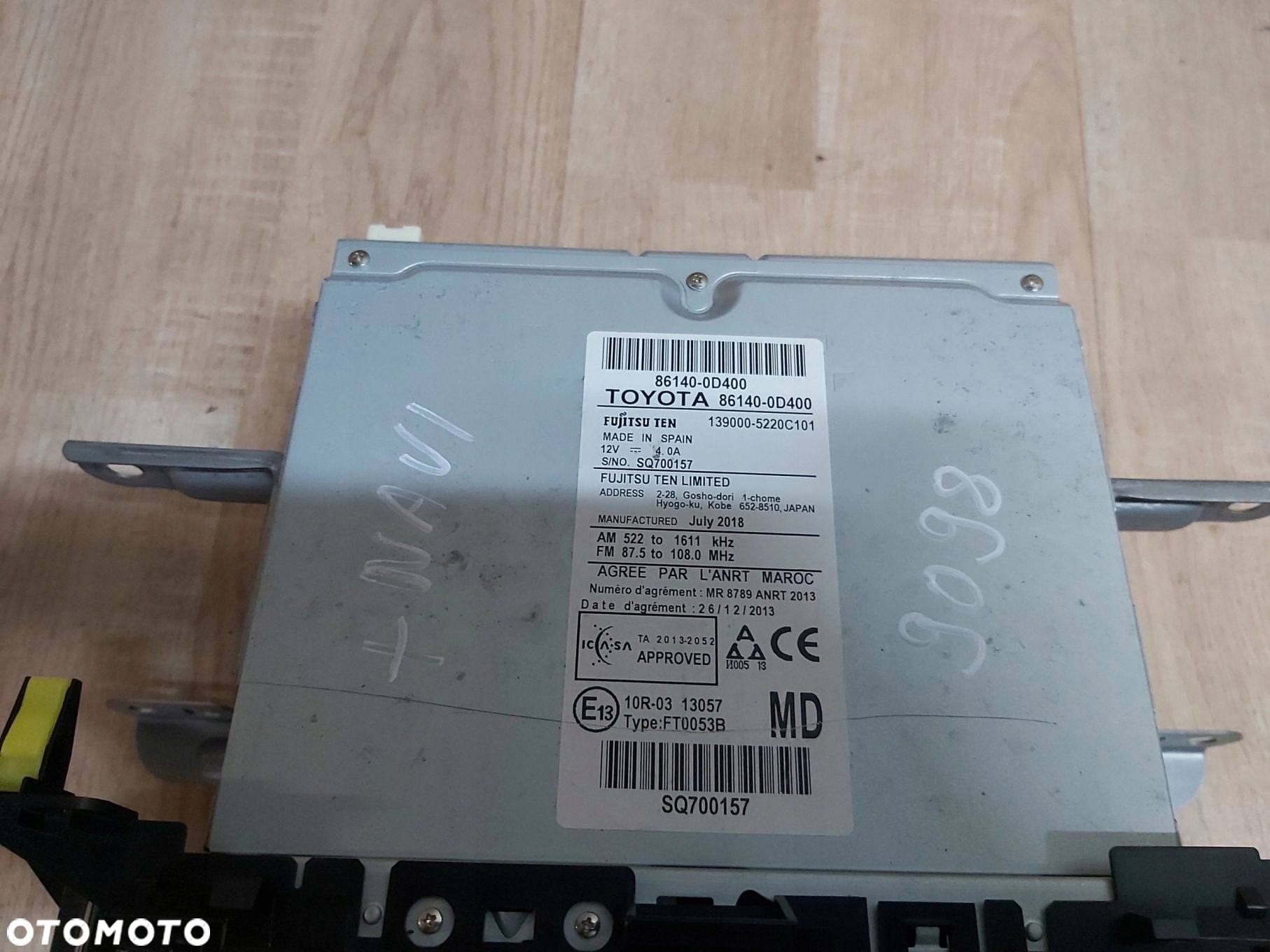 Toyota Yaris III Radio nawigacja GPS moduł nawigacji Harman 6434C-BE2808 - 2