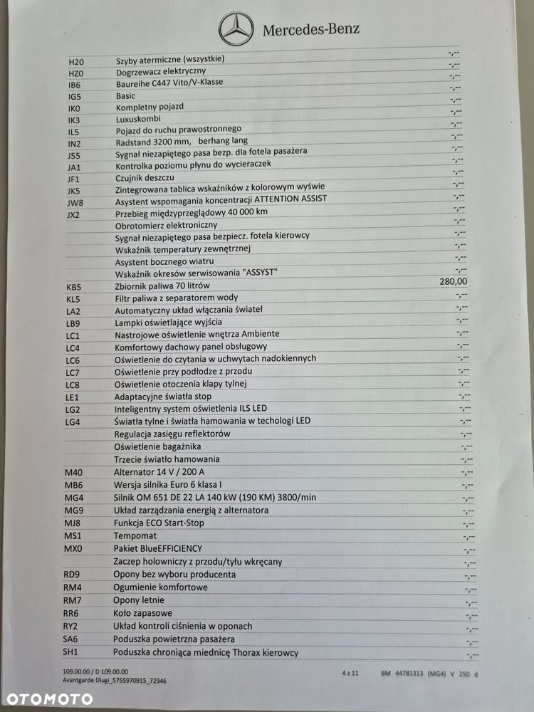 Mercedes-Benz Klasa V 250 d 4-Matic Avantgarde 7G-Tronic (d³ugi) - 33