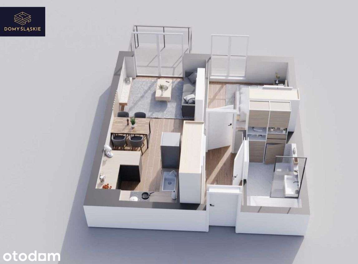 B32 - 2 pokoje + balkon