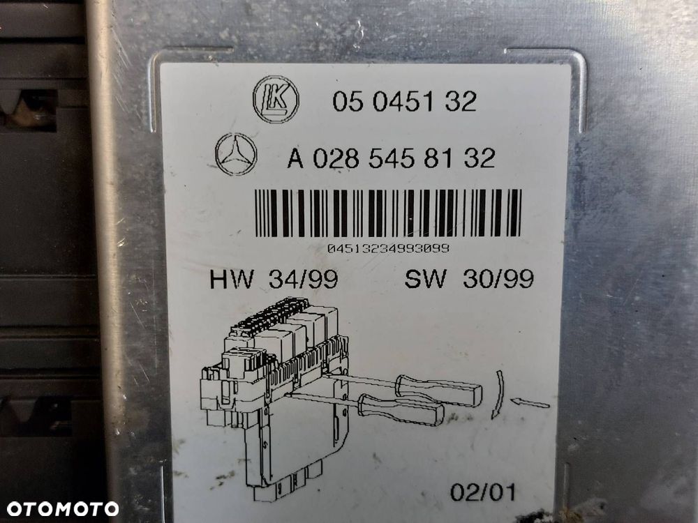 SKRZYNKA PRZEKAŹNIKÓW MODUŁ SAM MERCEDES W220 S KLASA A0285458132 - 2