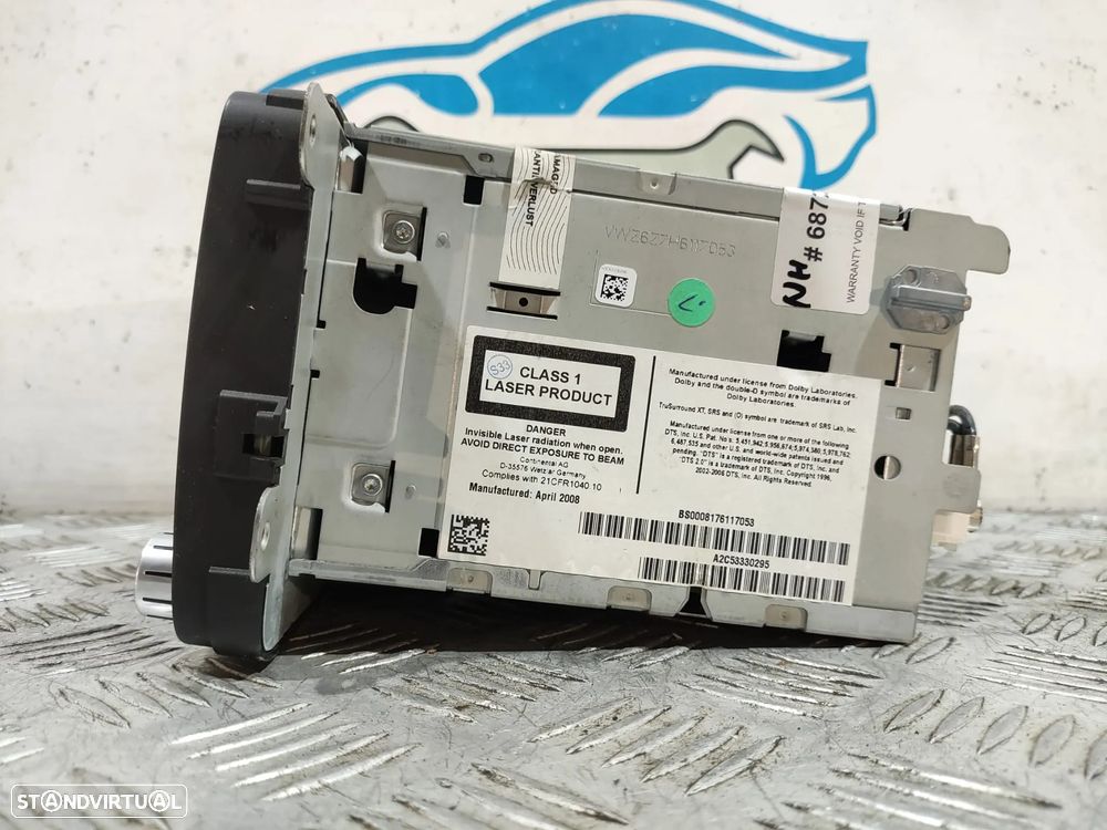 - Radio Sistema de navegação GPS Continental VW Volkswagen Scirocco III 3 - 6