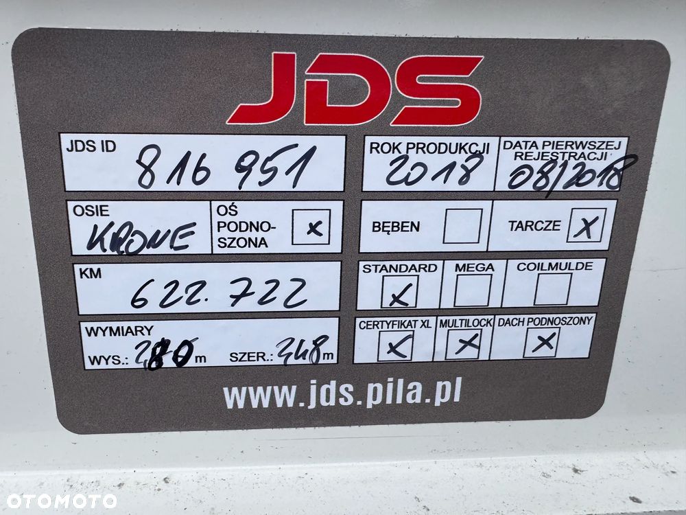 Krone SD Firanka Certyfikat XL, Dach podnoszony - 29