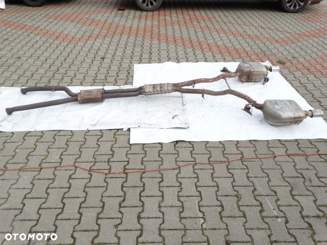 BMW 6 E63 645i 545i N62 V8 Tłumik Wydech Komplet Środkowy Końcowy Oryginał 7526182 7526175, 2 x 7505795 Tłumnik Układ Wydechowy - 2