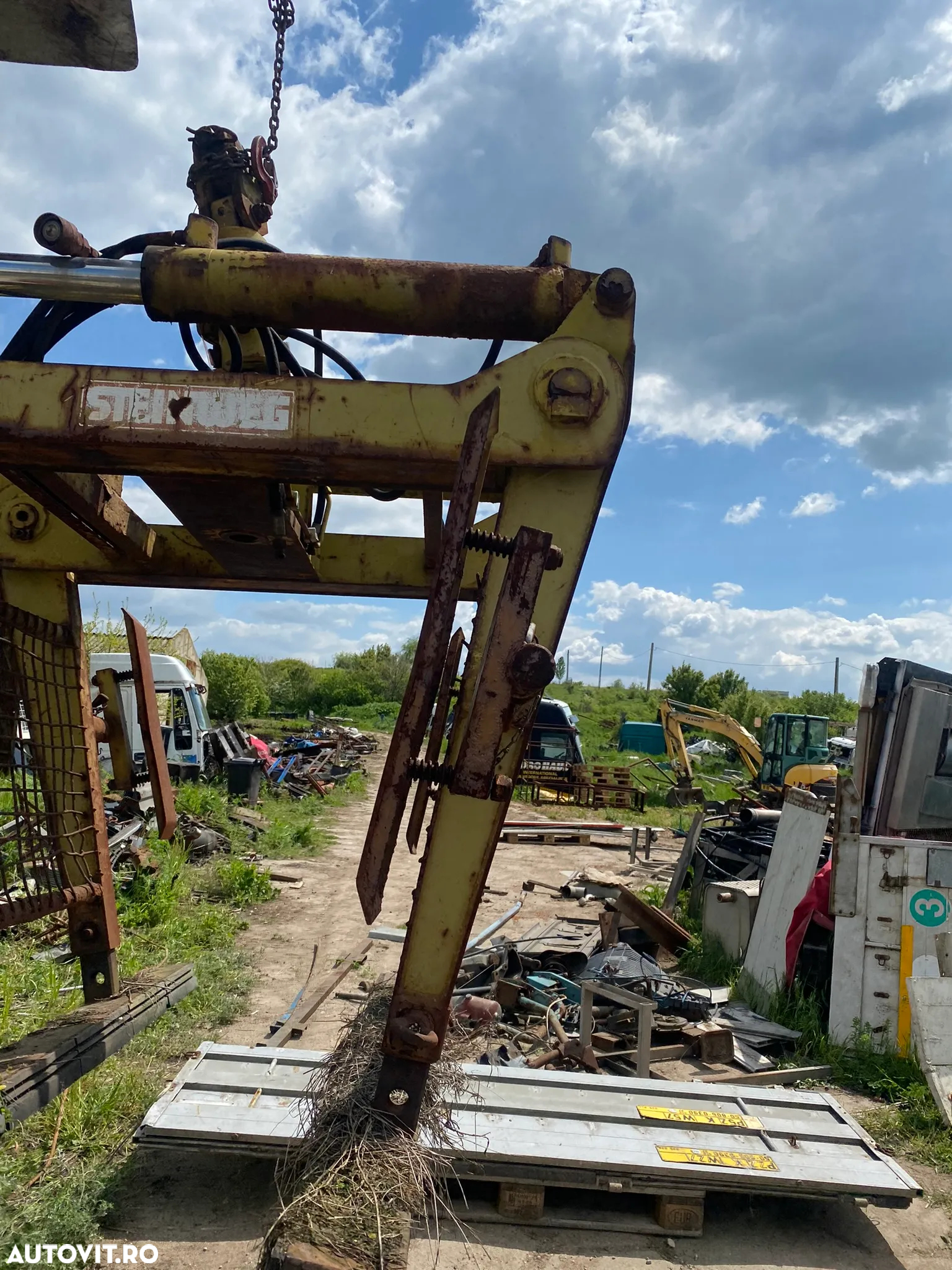 Greifer Steinweg Rotativ cu 2 cilindri pentru Excavator : incarcare lemn / fier / deseuri - 5
