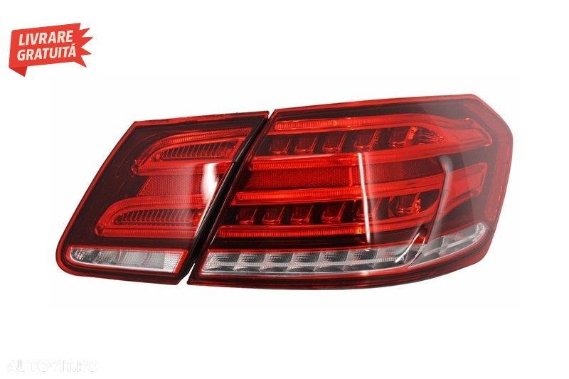 Stopuri LED Mercedes E-Class W212 (2009-2013) Facelift Design Rosu Clar- livrare gratuita - 5