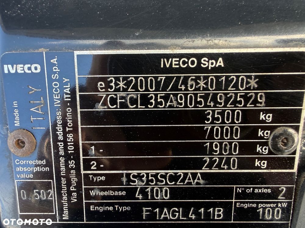Iveco 2022/Daily 35-140 A8V/MAXI/ Automat Hi-Matic/Klima/Kamera/tempomat/Iveco Niemcy - 23
