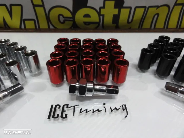 Porcas Lug Nuts Para Honda, Mazda, Ford, Toyota, Hyundai, Lexus, Mitsubishi com 32mm 12x1.50 disponível em Cromado, preto e vermelho conjunto 20 unidades - 4