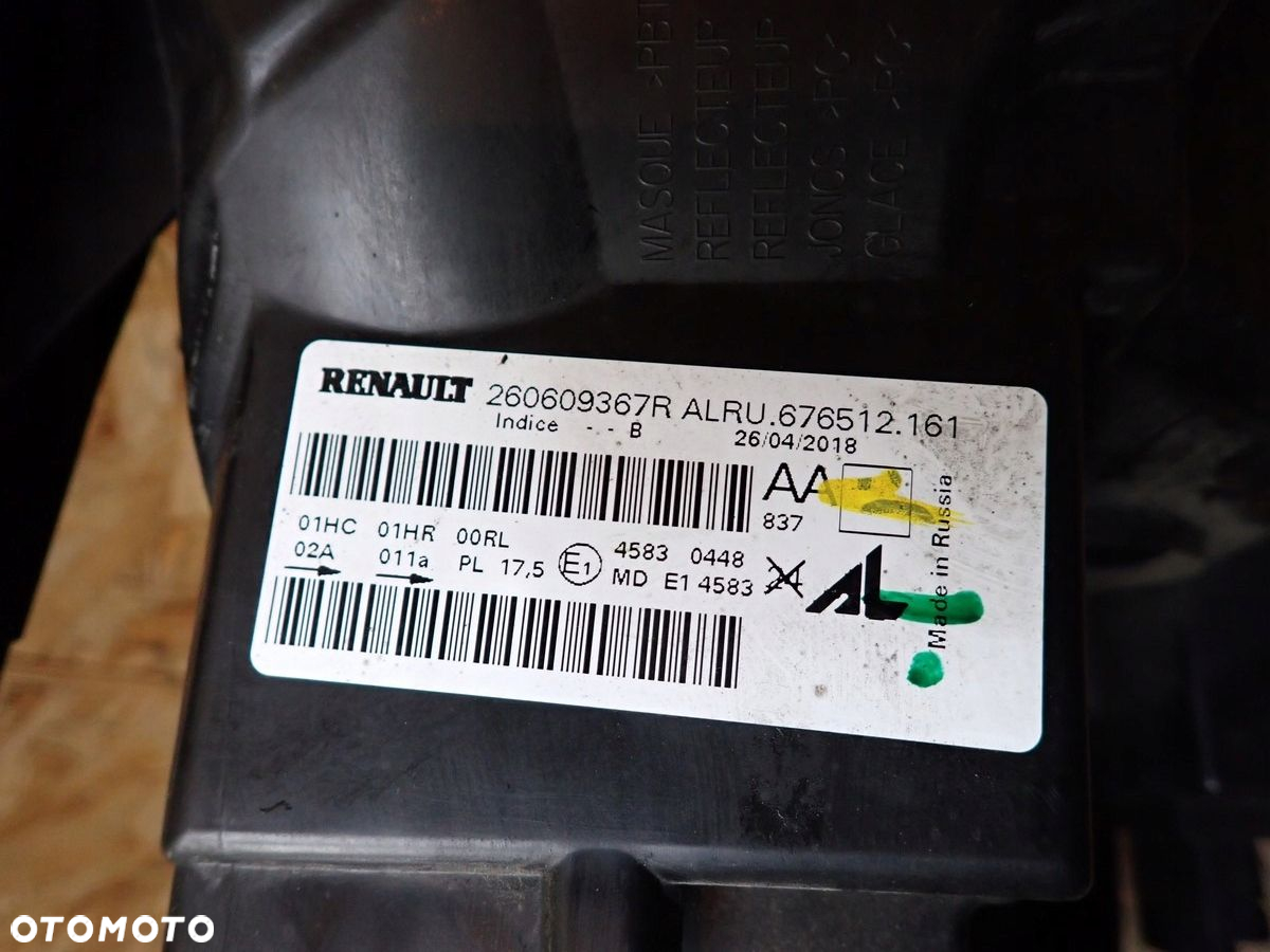 LAMPA LEWA REFLEKTOR LEWY DACIA DUSTER 2 II 2017-2021R 260609367R - 4