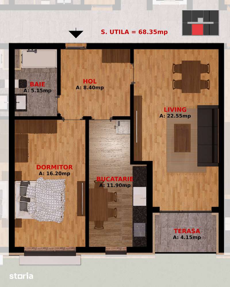 Apartament 2 camere la 1,5 km de Buc, TVA inclus — fotografia 3