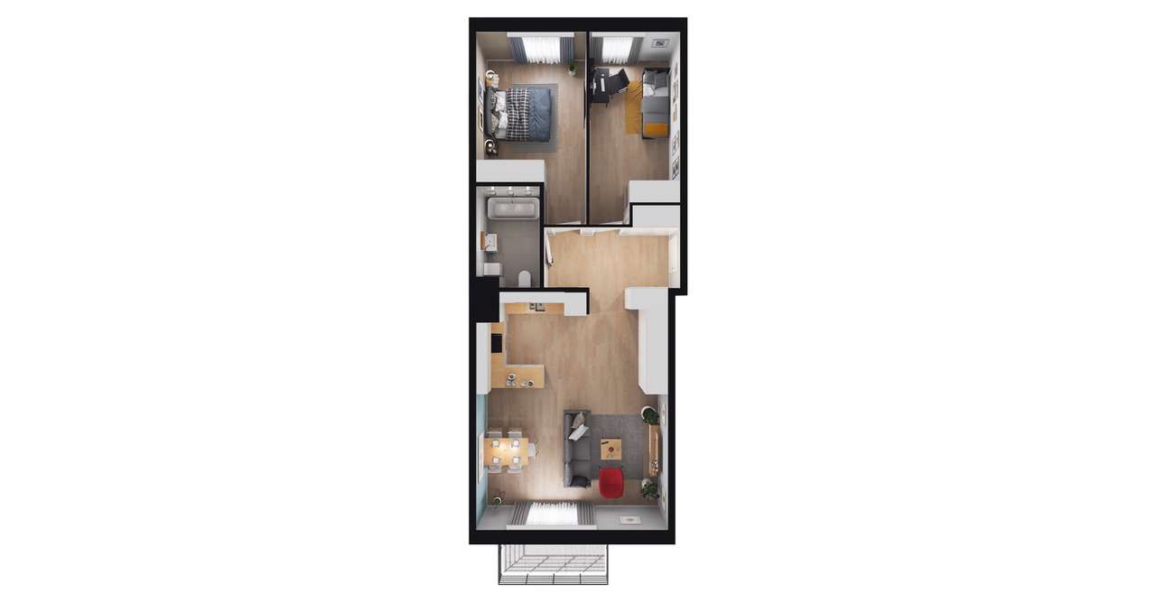 3-pokojowe mieszkanie 69m2 + balkon Bezpośrednio - Pełny obrazek: 3/14