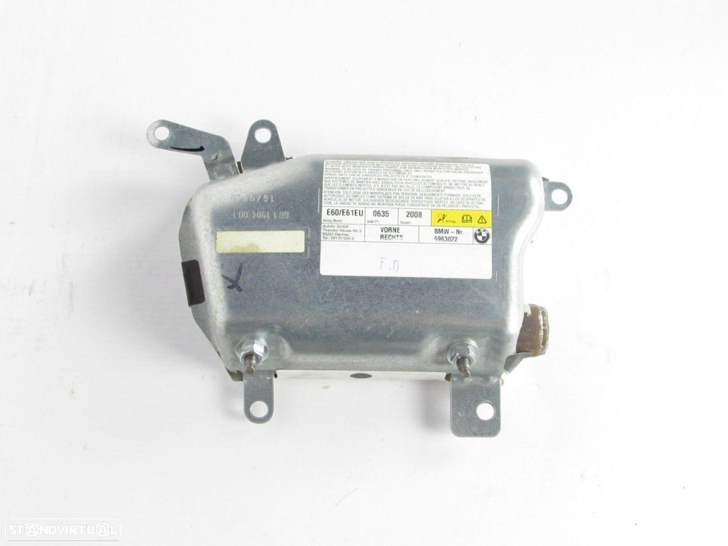 Airbag Porta Direito/Frente Seminovo/ Original BMW 5 (E60)/BMW 5 Touring (E61) 7... - 2