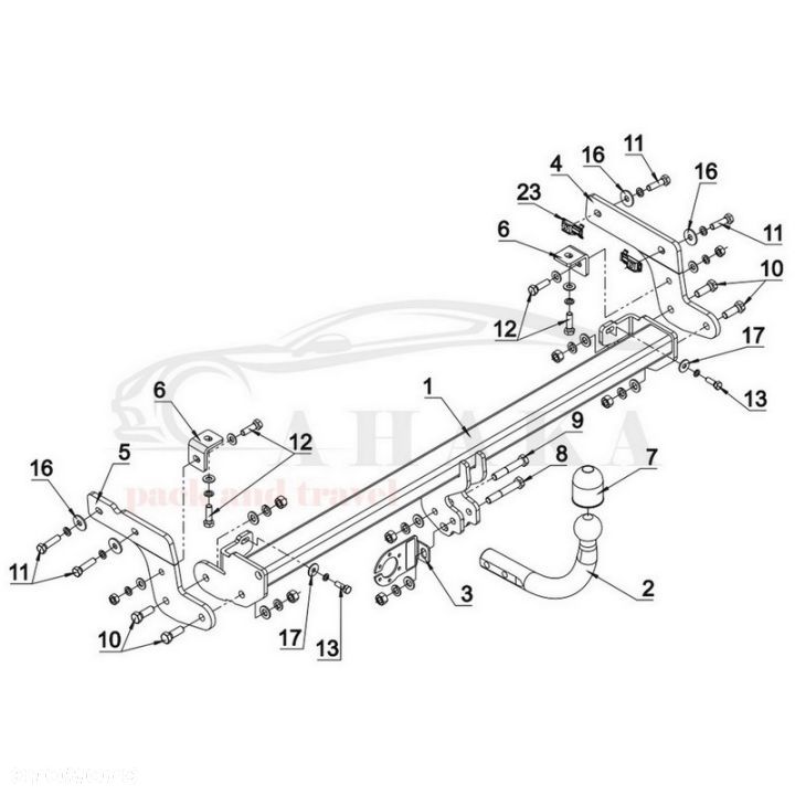 Hak Holowniczy Odkręcany Do Citroen C-Elysse Od 2012 - 5