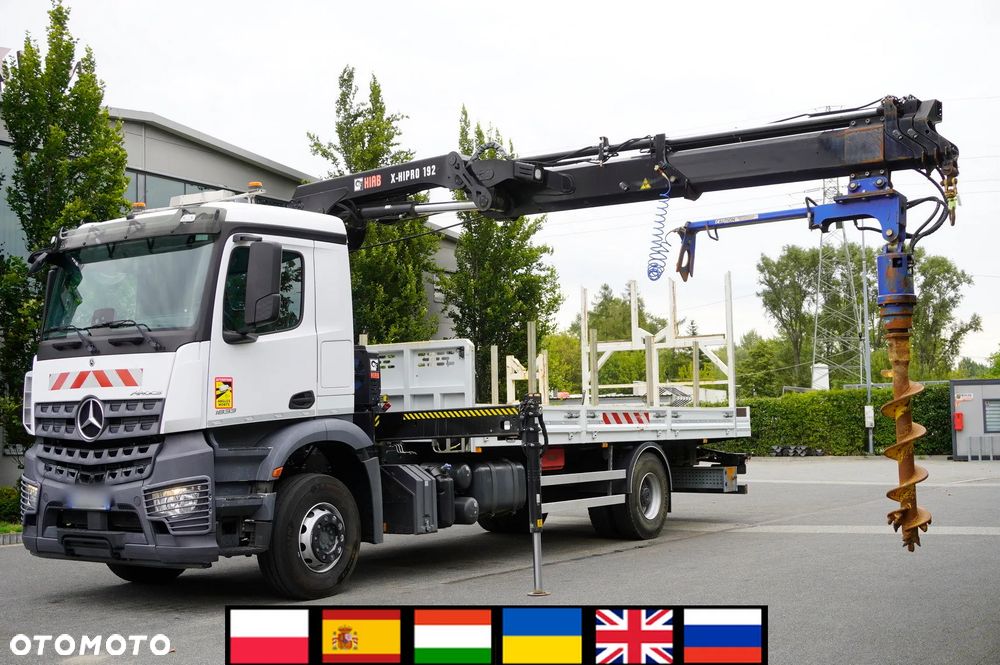 Mercedes-Benz Arocs 1833 4×2 / 50 tys. km! / HDS HIAB X-HIPRO 192 ES-3 / Pilot / Wiertło / 3 szt._260270 - 1