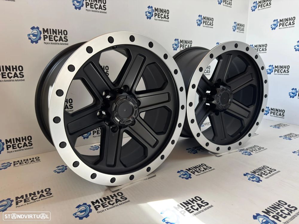 Jantes Fuel Look 4x4 em 17 (6x139.7) Preto Matt e Aba Polido - 3