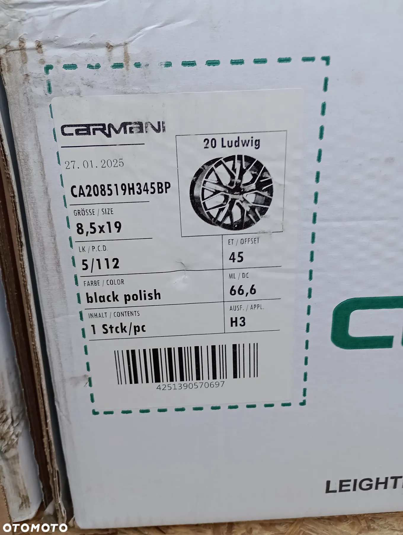 FELGI ALUMINIOWE 5x112 R19 ET45 8,5J 66,6 SKODA ELROQ ENYAQ IV KAROQ KODIAQ OCTAVIA SUPERB YETI - 8