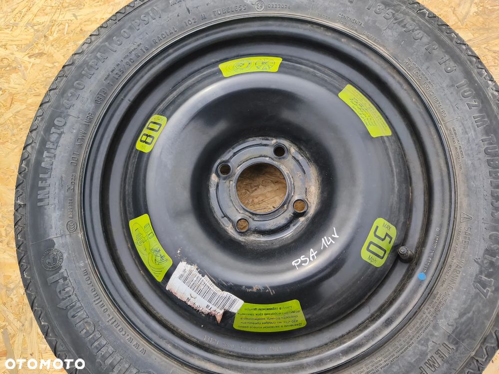 KOŁO DOJAZDOWE ZAPASOWE 135/90R16 16 CALI 4X108 CITROEN PEUGEOT OPEL - 2