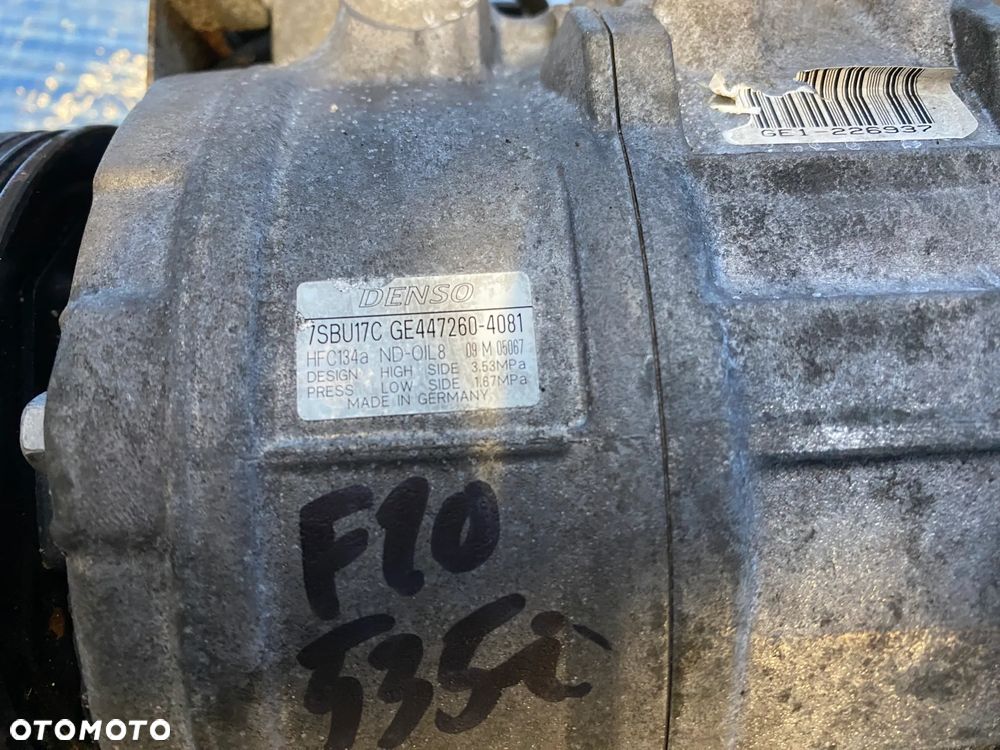 SPRĘŻARKA KOMPRESOR POMPA KLIMATYZACJI KLIMY BMW F07 F10 F11 F20 F25 F30   N55  GE447260-4081 ; 447260-4081 7SBU17C ORYGINAŁ - 7