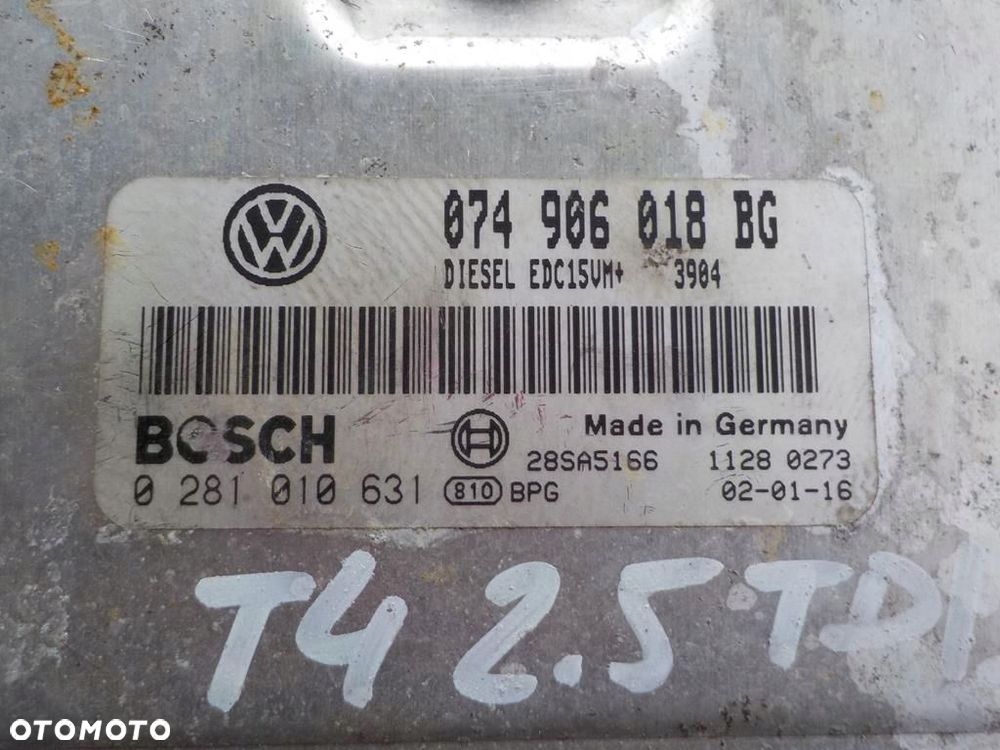 VW T4 2.5 TDI KOMPUTER STEROWNIK 074906018BG - 2