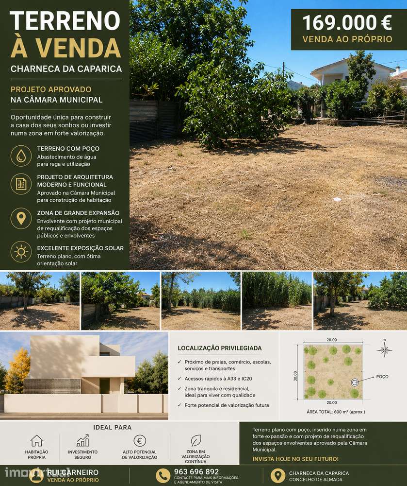Terreno à Venda – Charneca da Caparica | 169.000 € | - Grande imagem: 2/2
