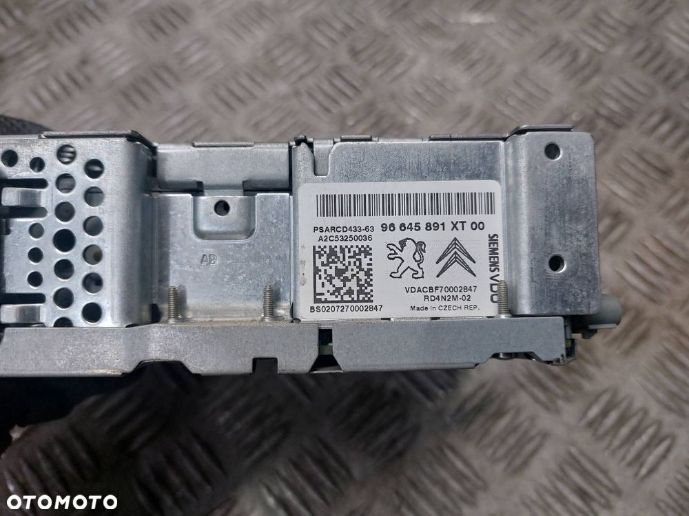 RADIO ODTWARZACZ CITROEN GRAND C4 PICASSO I 96645891XT BRAK KODU - 4