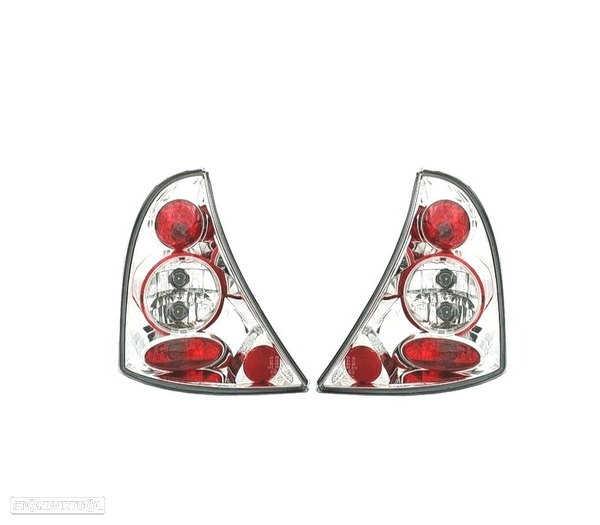 FAROLINS TRASEIROS PARA RENAULT CLIO II 98-01 CROMADO